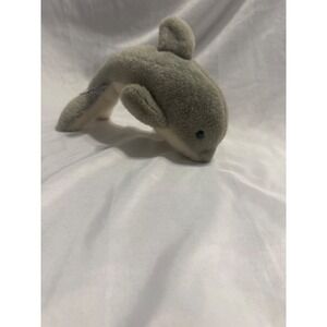 Vintage SeaWorld Dolphin Plush Stuffed Animal Souvenir Grey White 1992 Toy